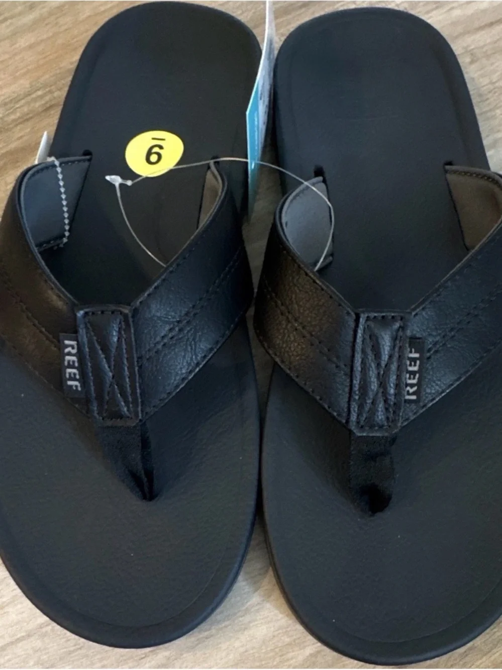 Reef Journeyer Thong Sandals Black/Gray Logo Slip-On Men US 9 EU 42